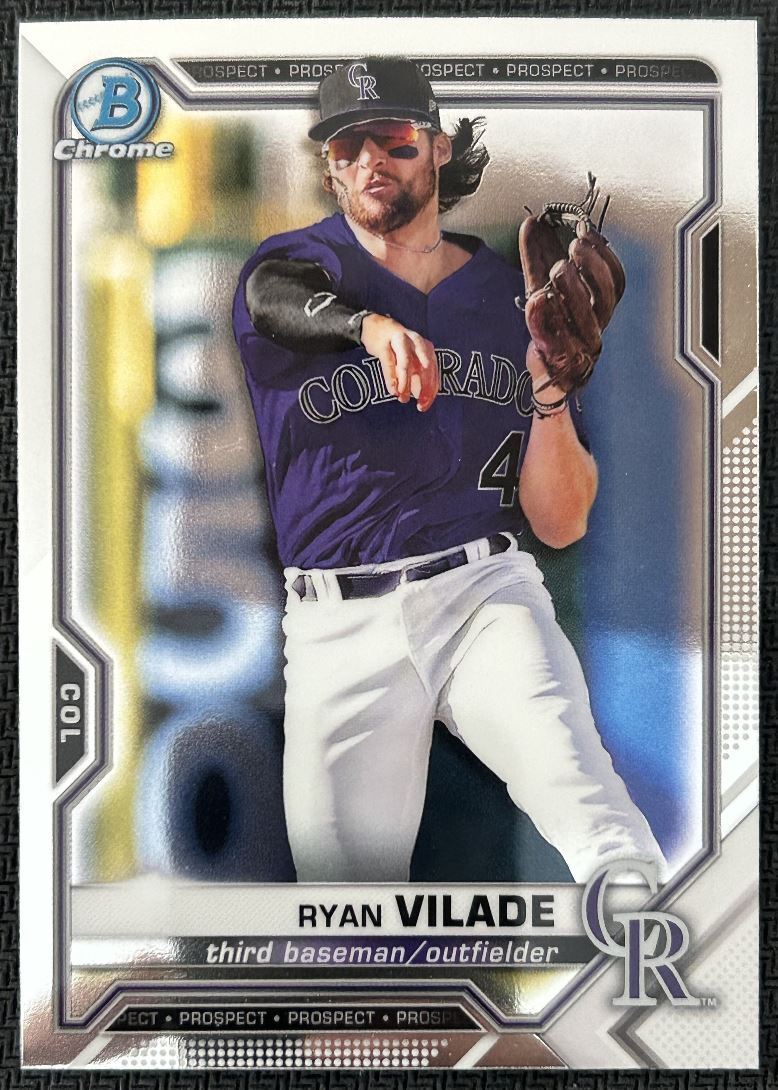 2021 Bowman Chrome Prospects Ryan Vilade Colorado Rockies #BCP-68