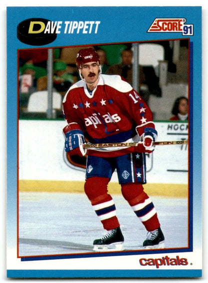 1991-92 Score Canadian Bilingual Dave Tippett Washington Capitals #409