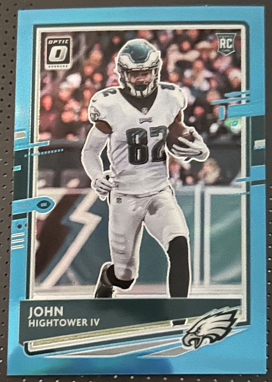 2020 Donruss Optic aqua John Hightower IV Rookie 124/299 Philadelphia Eagles