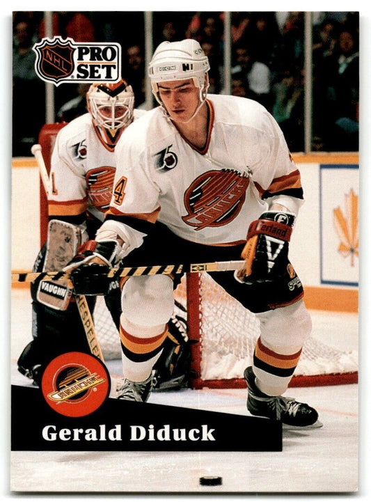 1991-92 Pro Set Gerald Diduck Vancouver Canucks #502