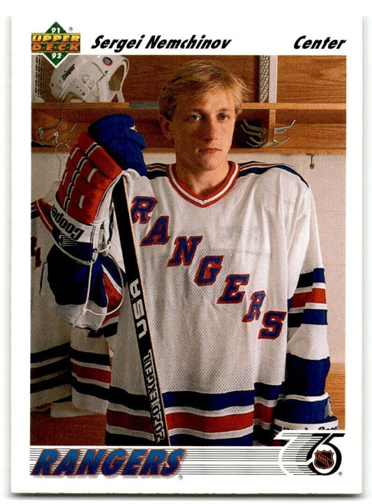 1991-92 Upper Deck Sergei Nemchinov New York Rangers #355