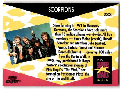 Scorpions ProSet Super Star MusiCards (Card #233)