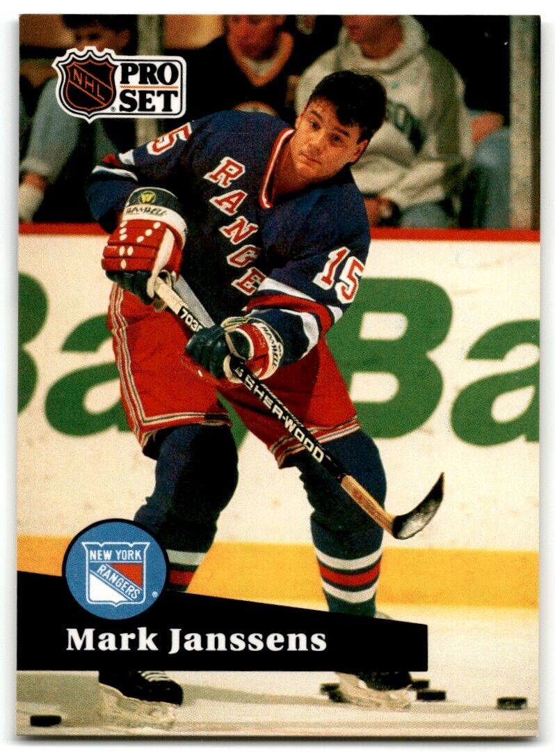 1991-92 Pro Set Mark Janssens New York Rangers #158