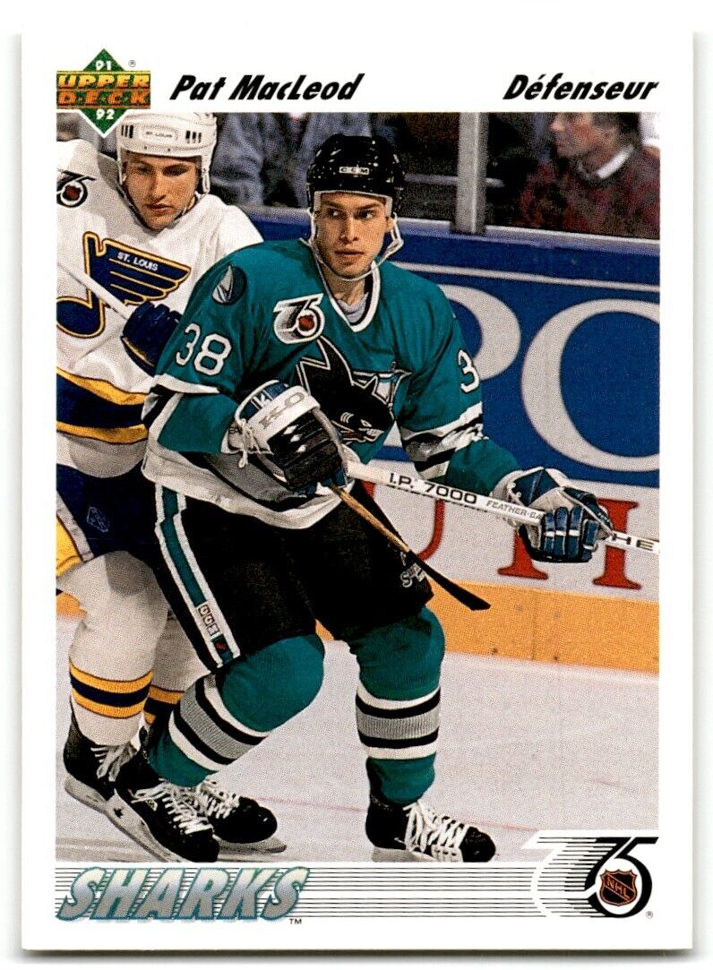 1991-92 Upper Deck French Pat MacLeod Rookie San Jose Sharks #578