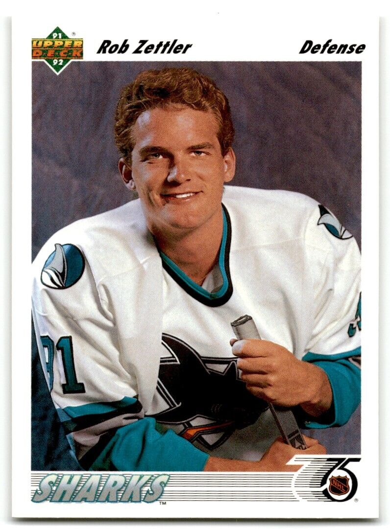 1991-92 Upper Deck Rob Zettler San Jose Sharks #61A