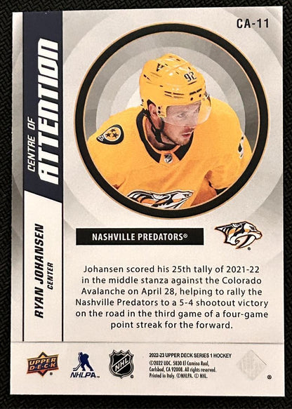 2022-23 Upper Deck Centre of Attention Ryan Johansen Nashville Predators #CA-11