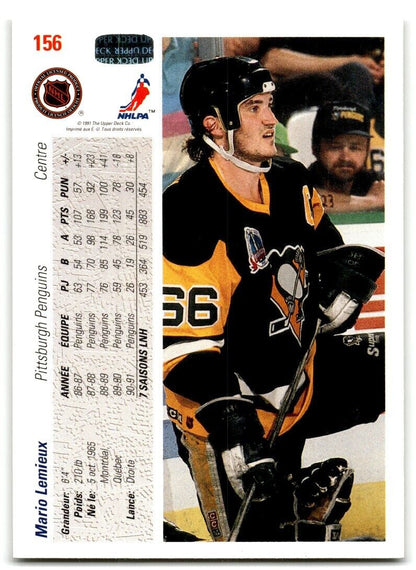 1991-92 Upper Deck Mario Lemieux Pittsburgh Penguins #156