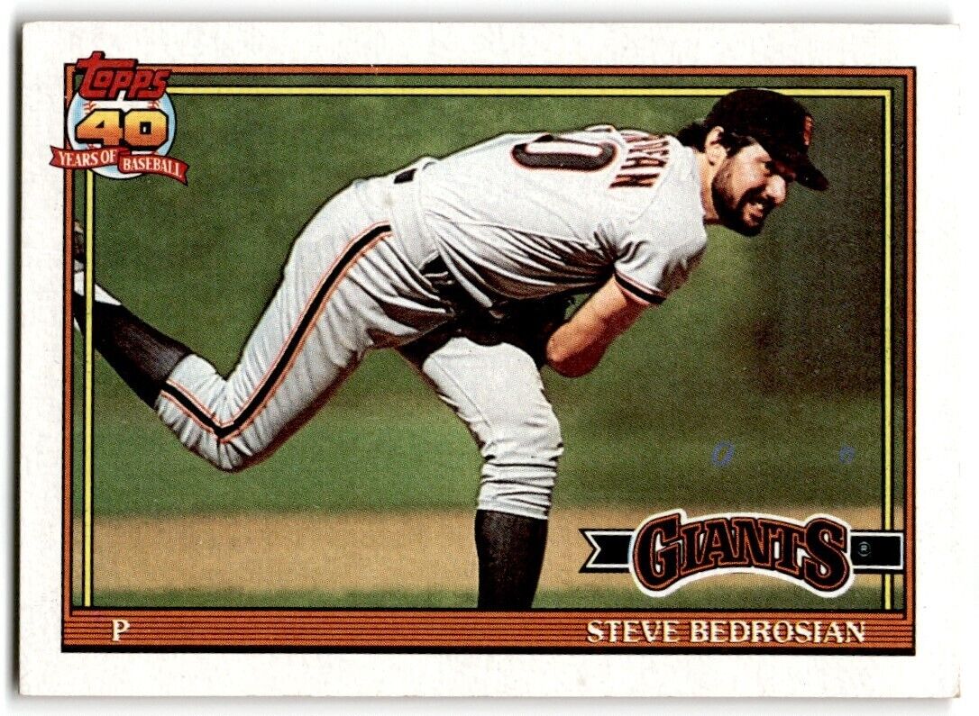 1991 Topps Steve Bedrosian San Francisco Giants #125