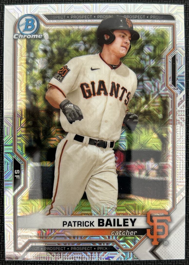 2021 Bowman Chrome Prospects Atomic Refractor Mojo Patrick Bailey San Francisco