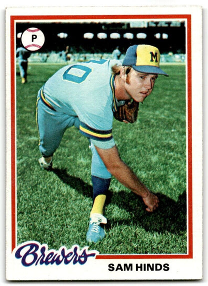 1978 Topps Sam Hinds Rookie Milwaukee Brewers #303