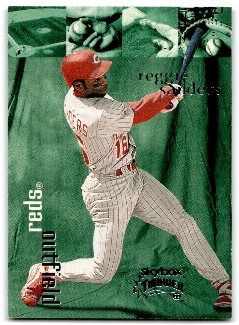 1999 SkyBox Thunder Rave Reggie Sanders Cincinnati Reds #97