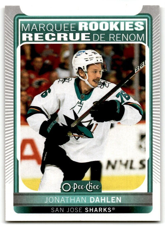 2021-22 O-Pee-Chee Markee Rookies Jonathan Dahlen Rookie San Jose Sharks #625