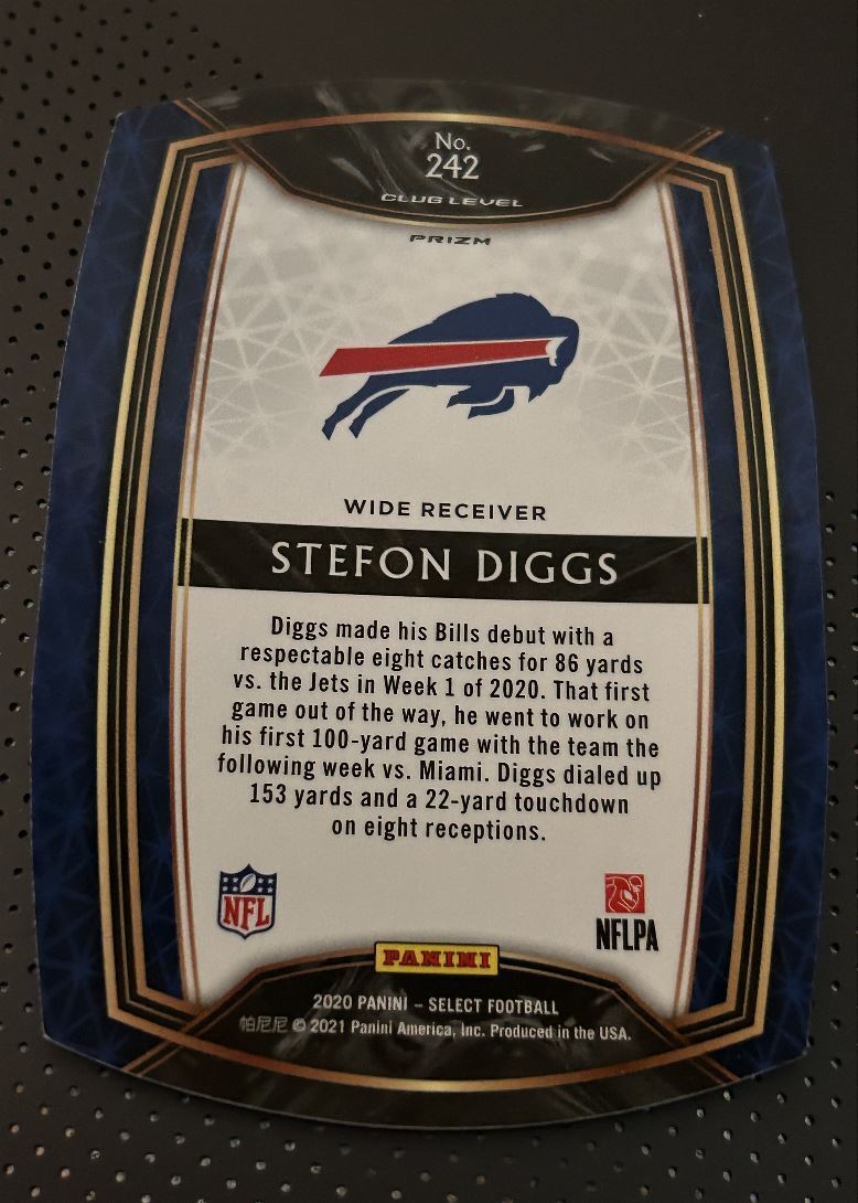 2020 Panini Select blue red prizm Stefon Diggs Buffalo Bills #242 Die-Cut