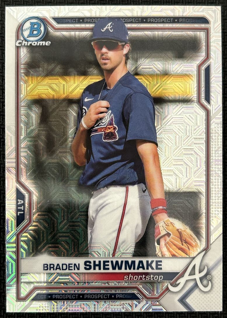 2021 Bowman Chrome Prospects Mojo Refractor Braden Shewmake Atlanta Braves