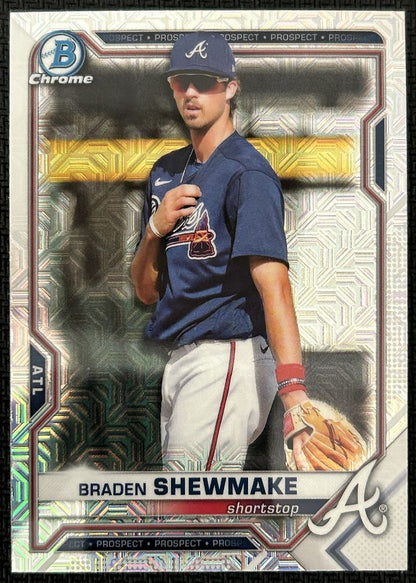 2021 Bowman Chrome Prospects Mojo Refractor Braden Shewmake Atlanta Braves