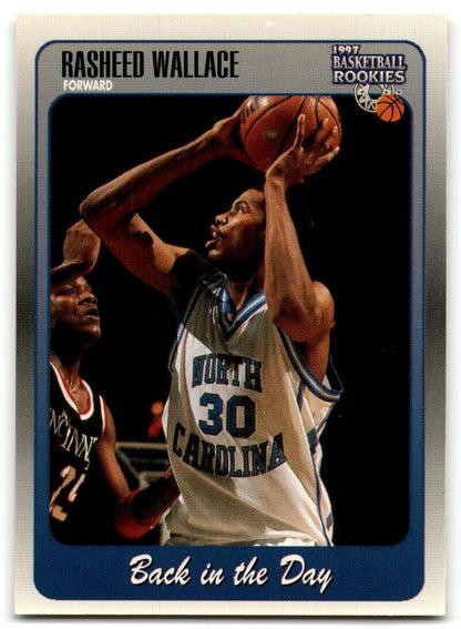 1997-98 Score Board Rookies Rasheed Wallace North Carolina Tar Heels #89