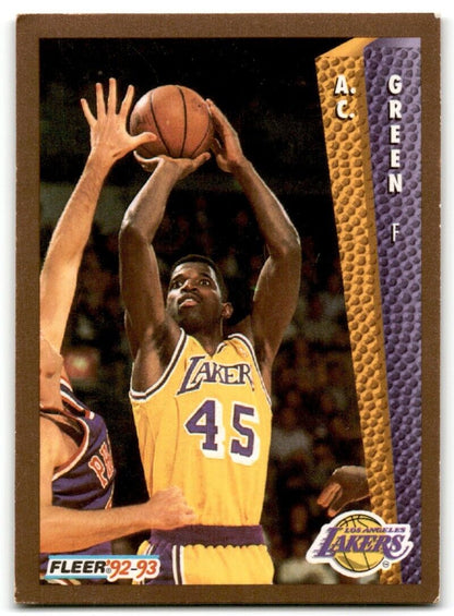 1992-93 Fleer A.C. Green Los Angeles Lakers #108