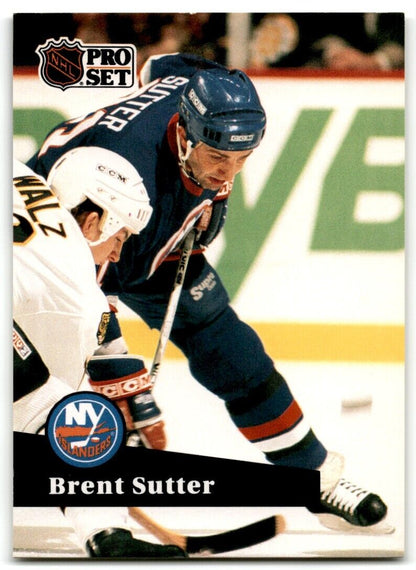 1991-92 Pro Set Brent Sutter New York Islanders #154