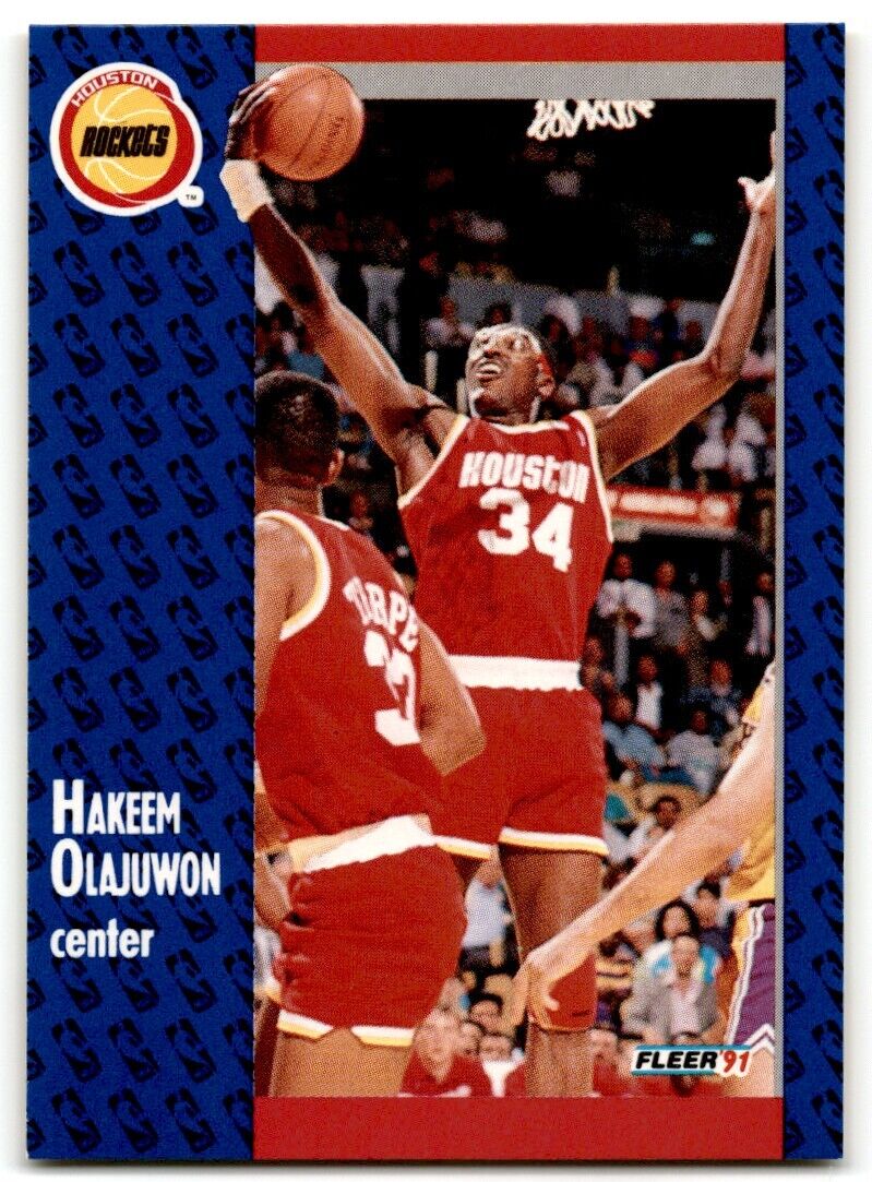 1991-92 Fleer Hakeem Olajuwon Houston Rockets #77