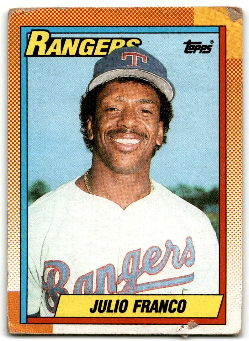 1990 Topps Julio Franco Texas Rangers #550