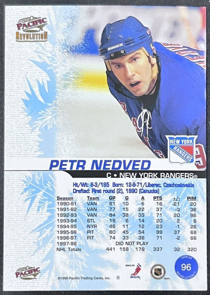 1999-00 Pacific Revolution Petr Nedved New York Rangers #96