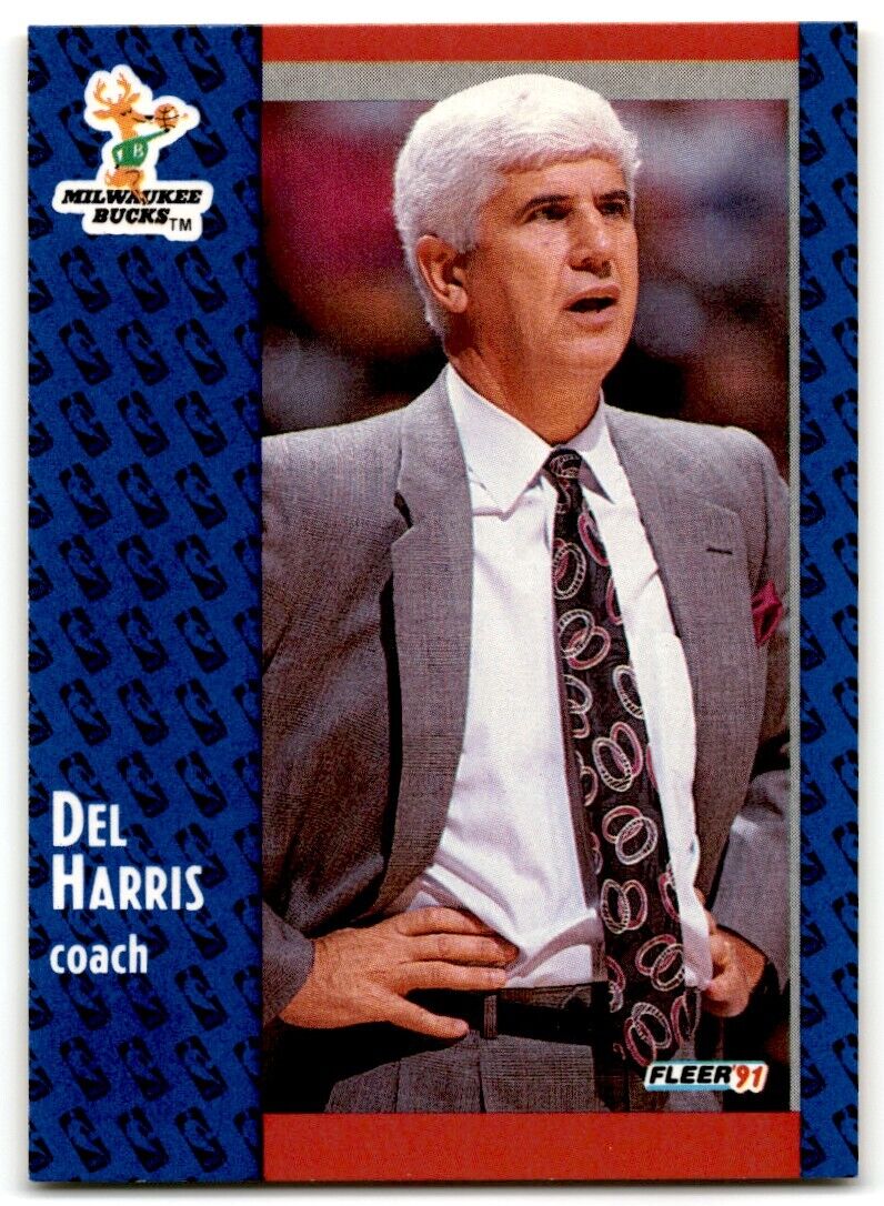 1991-92 Fleer Del Harris Milwaukee Bucks #115