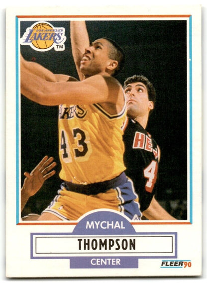 1990-91 Fleer Mychal Thompson Los Angeles Lakers #95