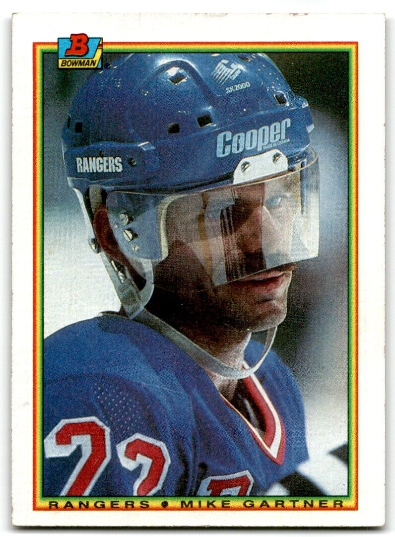 1990-91 Bowman Mike Gartner New York Rangers #220