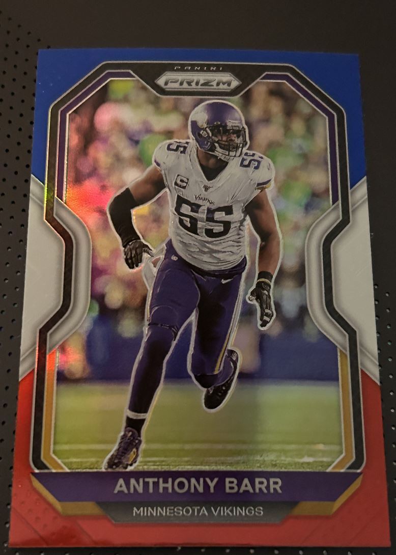 2020 Panini Prizm Red Blue Anthony Barr Minnesota Vikings #221 Parallel