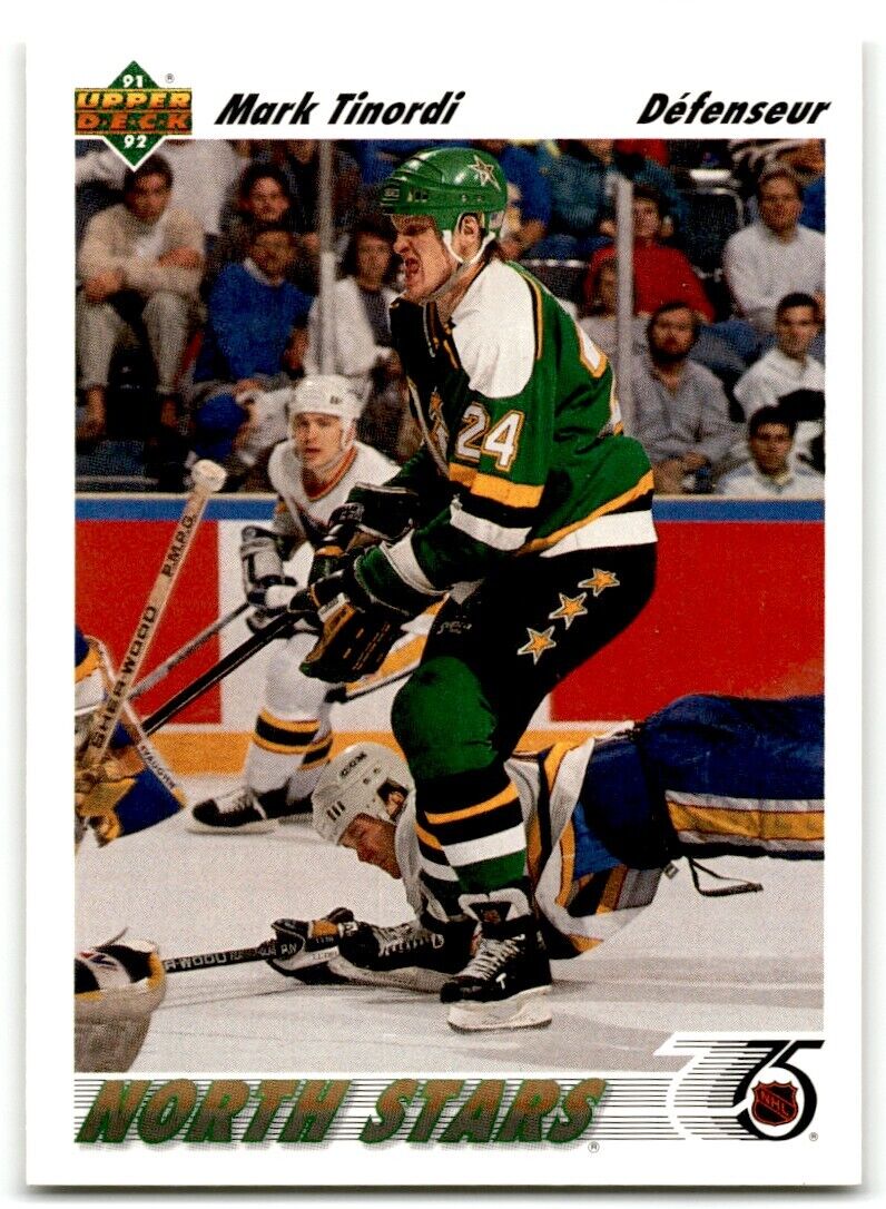 1991-92 Upper Deck French Mark Tinordi Minnesota North Stars #295