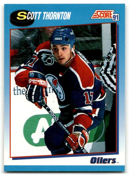 1991-92 Score Canadian Bilingual Scott Thornton Edmonton Oilers #605