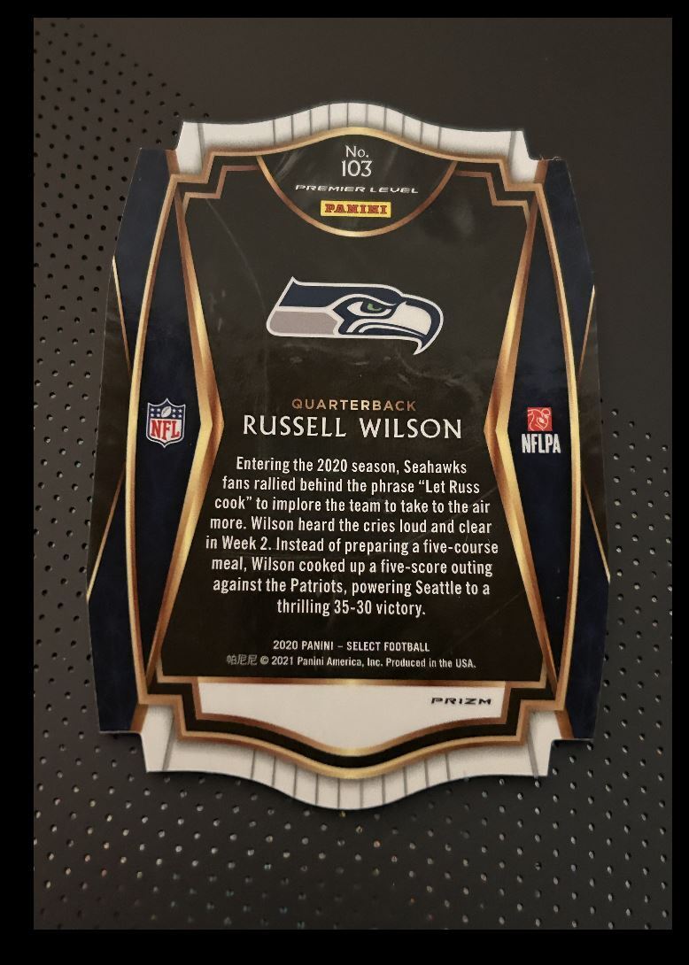 2020 Panini Select Russell Wilson Tri color die-cut Seattle Seahawks #103