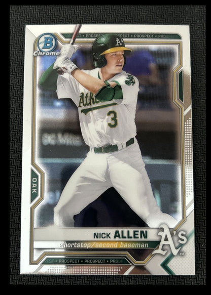 2021 Bowman Chrome Prospects Nick Allen Oakland Athletics #BCP-147