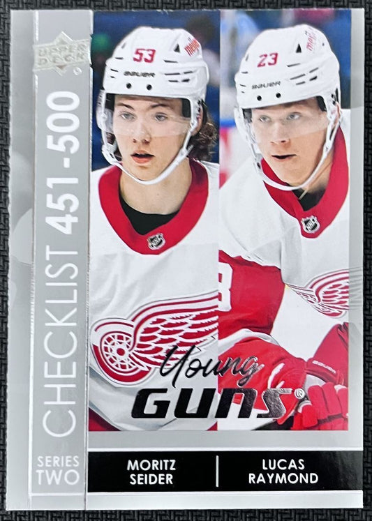 2021-22 Upper Deck Moritz Seider/Lucas Raymond Detroit Red Wings #500