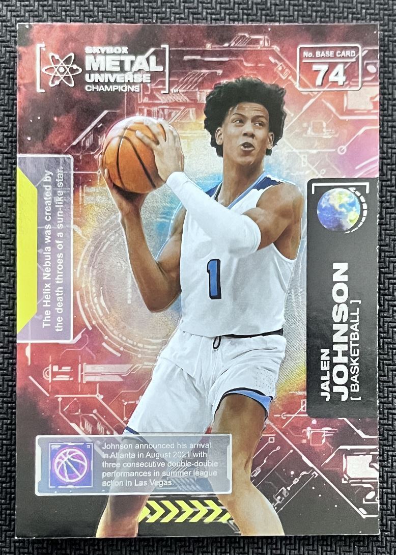 2021-22 Skybox Premium Metal Universe Champion Jalen Johnson Rookie #74