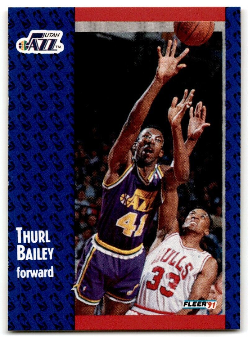 1991-92 Fleer Thurl Bailey Utah Jazz #197