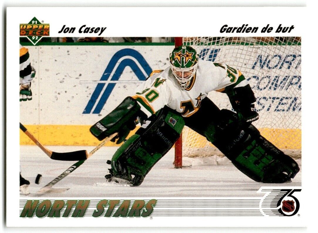 1991-92 Upper Deck French Jon Casey Minnesota North Stars #205