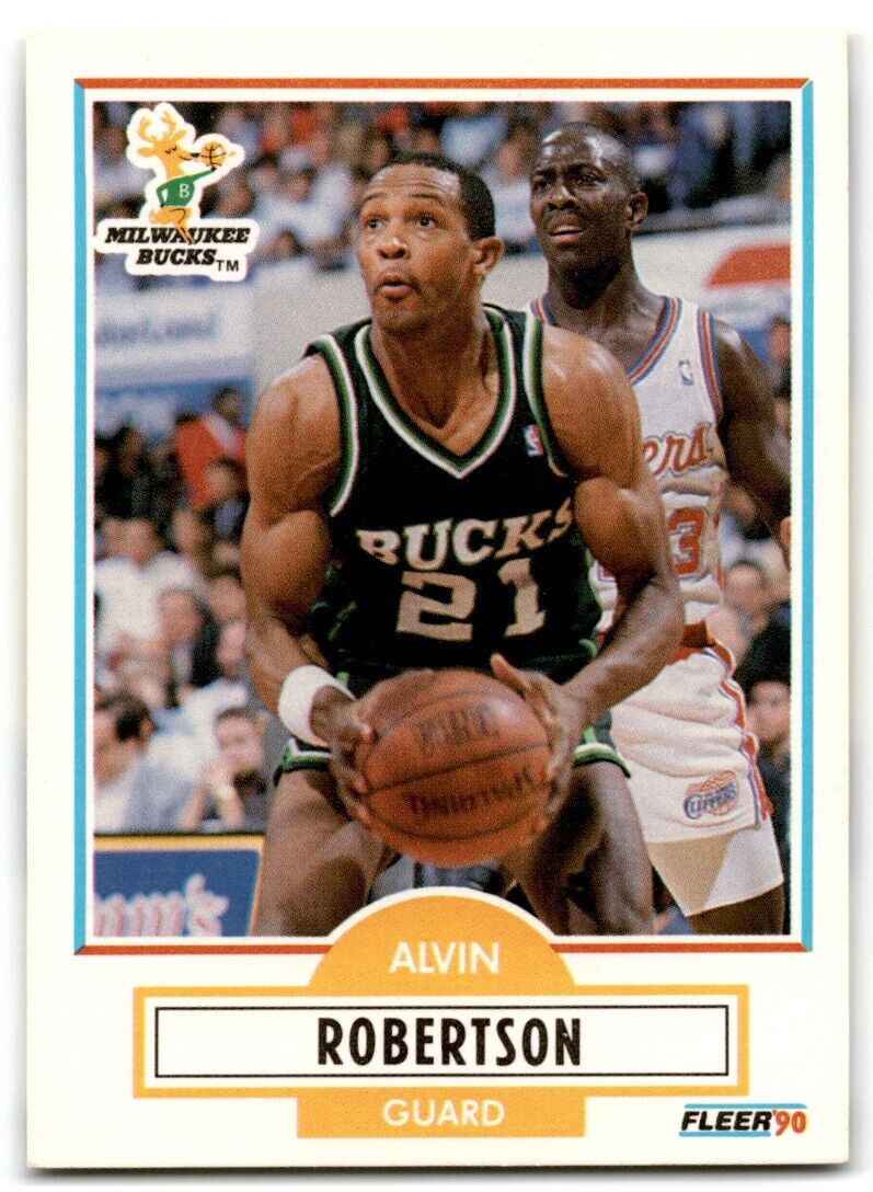 1990-91 Fleer Alvin Robertson Milwaukee Bucks #109