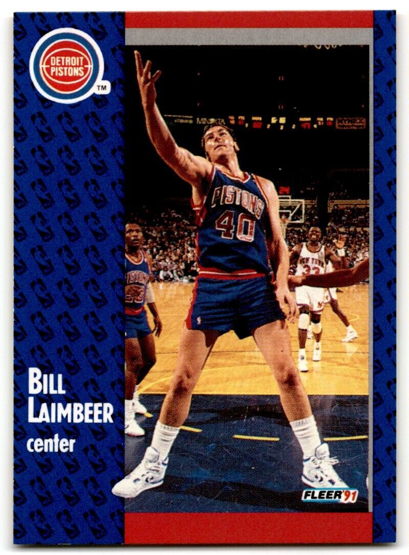 1991-92 Fleer Bill Laimbeer Detroit Pistons #62