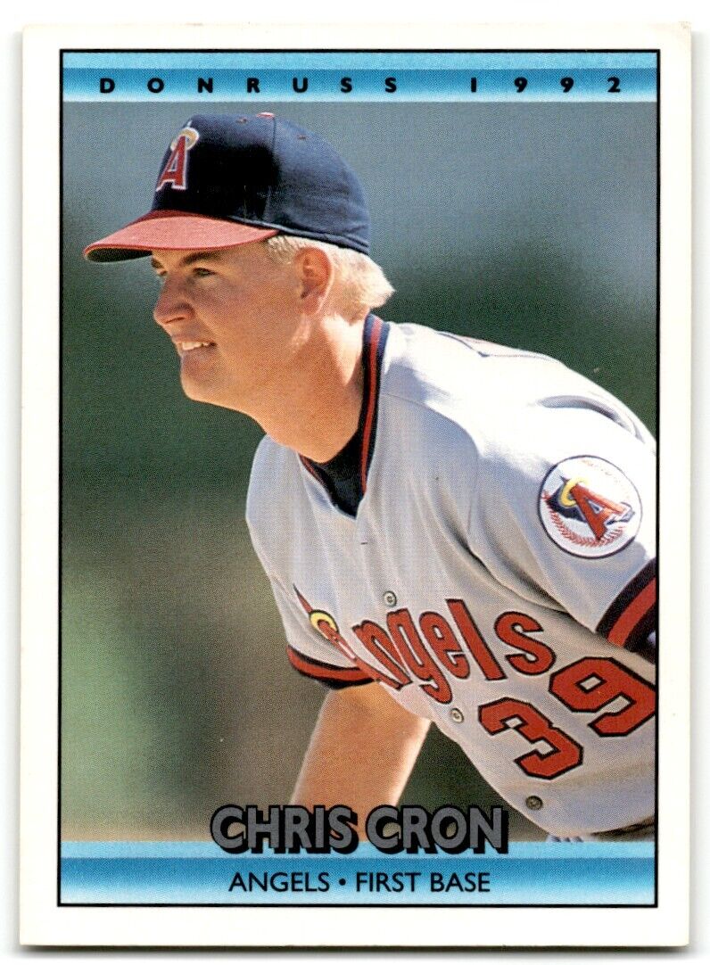 1992 Donruss Chris Cron Rookie California Angels #698