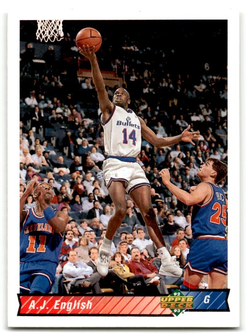 1992-93 Upper Deck A.J. English Washington Bullets #208