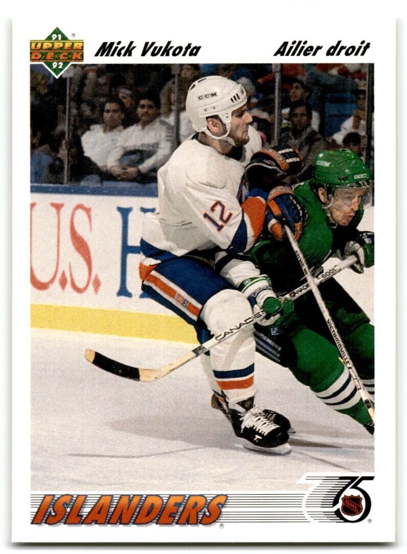 1991-92 Upper Deck French Mick Vukota New York Islanders #135