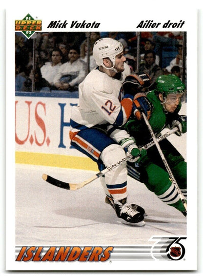 1991-92 Upper Deck French Mick Vukota New York Islanders #135