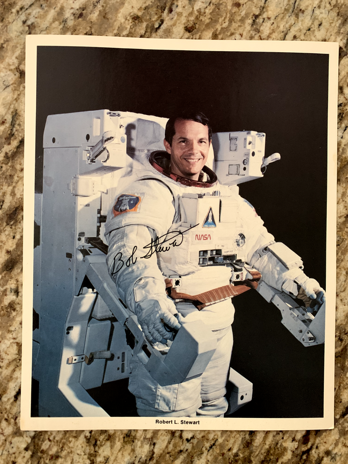 NASA Space Shuttle Astronaut Robert Stewart autopen signed official litho