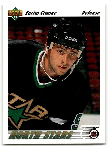 1991-92 Upper Deck Enrico Ciccone Rookie Minnesota North Stars #51