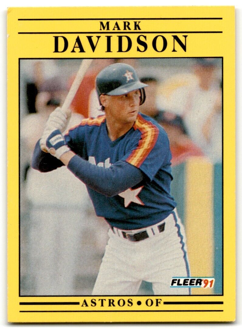 1991 Fleer Mark Davidson Houston Astros #504