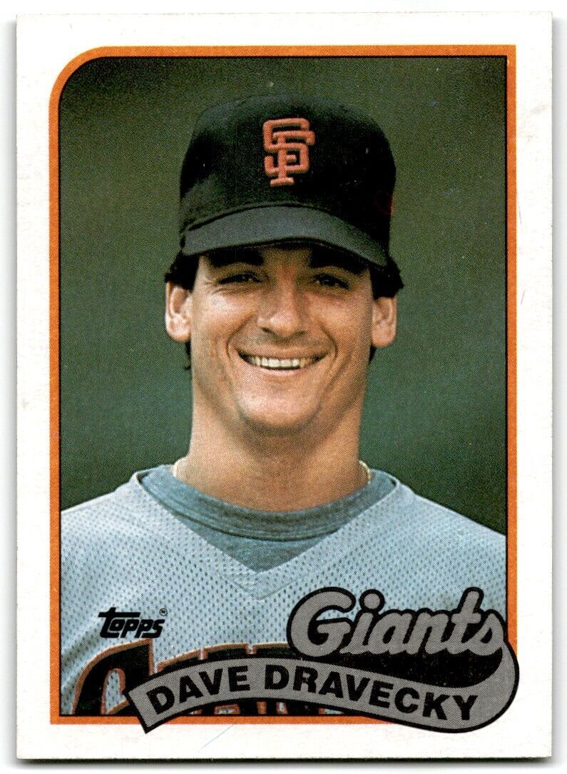 1989 Topps Dave Dravecky San Francisco Giants #601