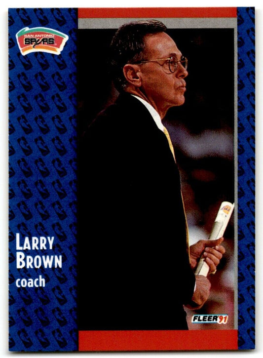 1991-92 Fleer Larry Brown San Antonio Spurs #183