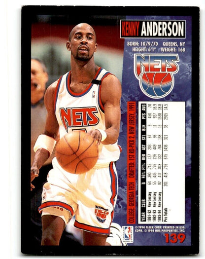 1994-95 Fleer Kenny Anderson New Jersey Nets #139