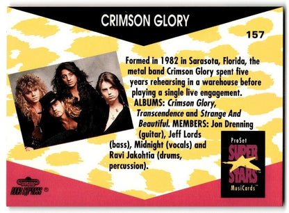 1991-92 ProSet Super Stars MusiCard Crimson Glory #157